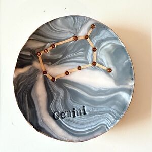 Handmade Gemini Clay Trinket Dish
